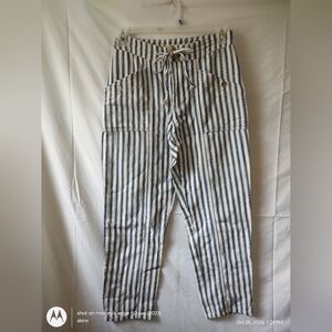 American Eagle Women Striped Pants Size 6 Regular Cotton